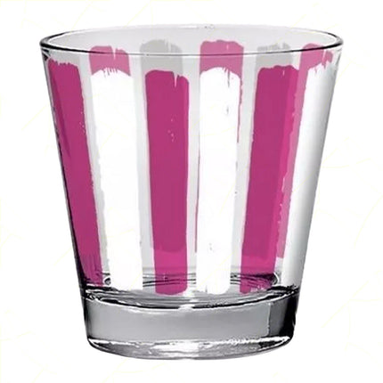 Cerve Bicchiere Acqua In Vetro Set Nadia 250 Ml Decorato Elegante Regalo Lavastoviglie