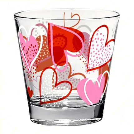 Cerve Bicchiere Acqua In Vetro Set Nadia 250 Ml Decorato Elegante Regalo Lavastoviglie