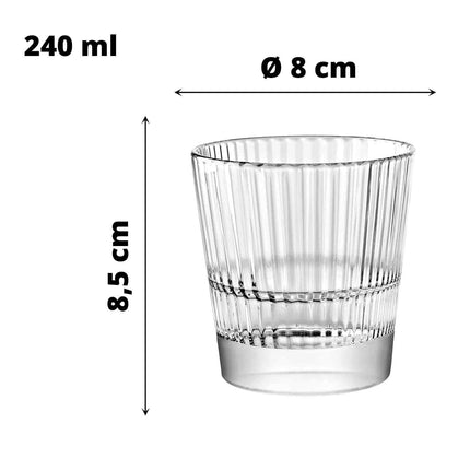 Bicchiere Vetro Tumbler Diva in Vari Formati per Acqua, Vino e Uso Quotidiano