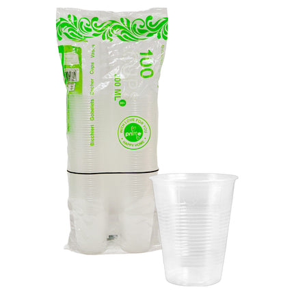 Bicchieri Plastica 200Ml Trasparenti E Bianchi Set 100/200/300/600 Pezzi