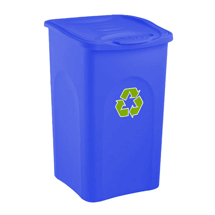 Stefanplast Pattumiera Begreen 50L – Bidone Differenziata Con Coperchio Colorato (Giallo, Verde, Bianco, Blu) Cm 37X37X56H