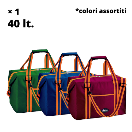 Zaino Borsa Termica Frigo 8-40 Lt Ermetico da Mare, Montagna, Viaggio – Isolante per Cibo e Bevande – Robusto Tessuto con Chiusura Zip e Fondo Rinforzato 40 lt. Uniflame