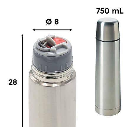 Ilsa Bottiglia Termica Ilsa Per Bevande Caffè Con Tazza Thermos Acciaio Inox 18/10