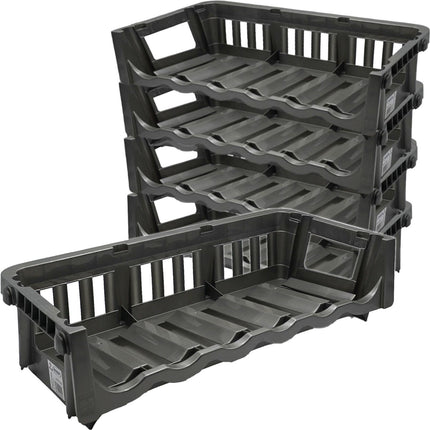 Cantinetta Portabottiglie Bottigliere Portavini Plastica Impilabile 60X27X15H Cm