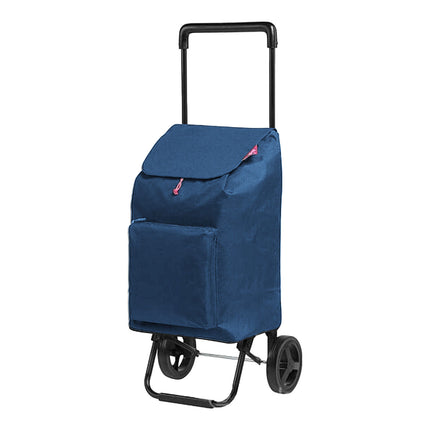 Gimi Carrello Spesa Blu Argo Resistente Antipioggia 42L Carrellino Portaspesa