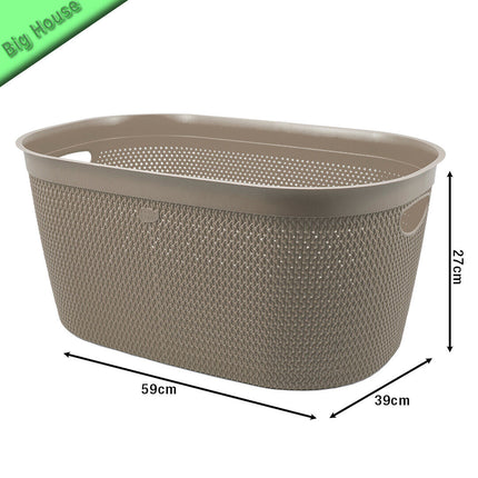 Belli & Forti Cesta Ad Intreccio L Plastica Ovale Porta Panni Vestiti Sporchi Con Manici