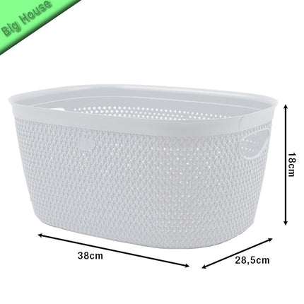 Belli & Forti Cesta Ad Intreccio M Plastica Ovale Porta Panni Vestiti Sporchi Con Manici