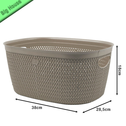 Belli & Forti Cesta Ad Intreccio M Plastica Ovale Porta Panni Vestiti Sporchi Con Manici