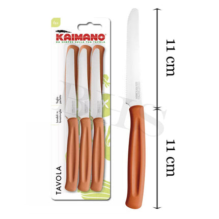 Coltelli da Tavolo Kaimano Dinamik 6pz  Acciaio Inox Carne Pesce Pane Frutta