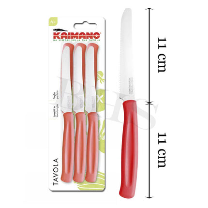Coltelli da Tavolo Kaimano Dinamik 6pz  Acciaio Inox Carne Pesce Pane Frutta