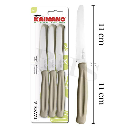 Coltelli da Tavolo Kaimano Dinamik 6pz  Acciaio Inox Carne Pesce Pane Frutta