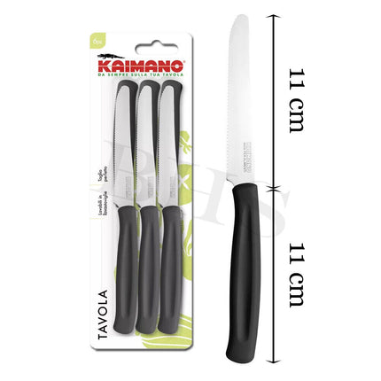 Coltelli da Tavolo Kaimano Dinamik 6pz  Acciaio Inox Carne Pesce Pane Frutta