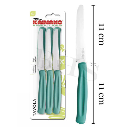 Coltelli da Tavolo Kaimano Dinamik 6pz  Acciaio Inox Carne Pesce Pane Frutta
