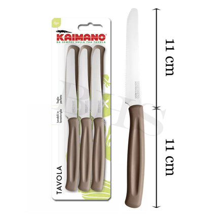 Coltelli da Tavolo Kaimano Dinamik 6pz  Acciaio Inox Carne Pesce Pane Frutta