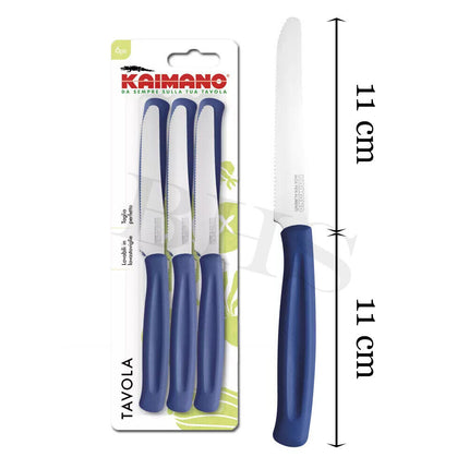 Coltelli da Tavolo Kaimano Dinamik 6pz  Acciaio Inox Carne Pesce Pane Frutta