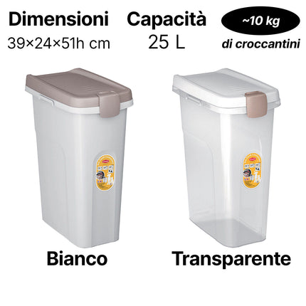Contenitore Ermetico Croccantini Cane Gatto Porta Crocchette Animali Domestici