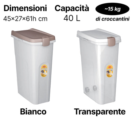 Contenitore Ermetico Croccantini Cane Gatto Porta Crocchette Animali Domestici