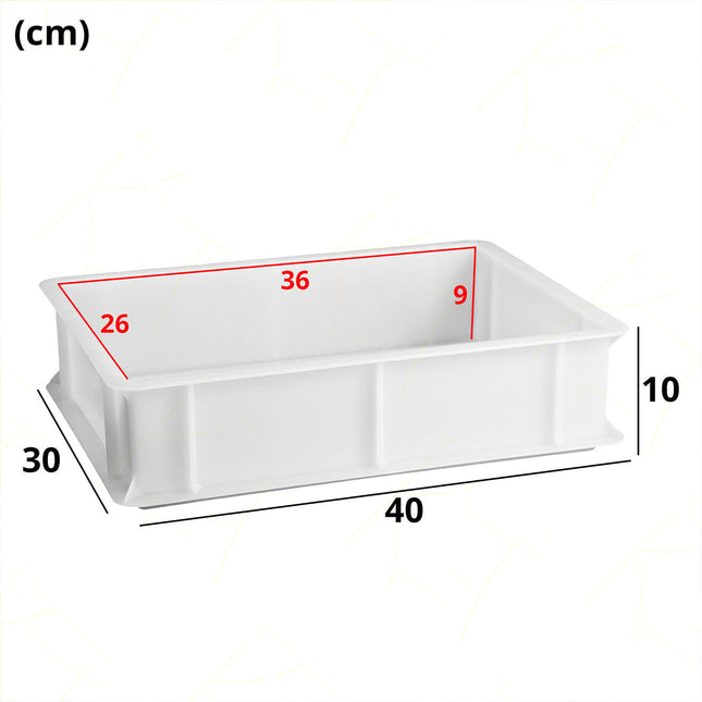 Sicignano Contenitore Panetti Lievitazione Pane Cassetta Portaimpasto Sovrapponibile Horeca CM 40X30X10 Casalinghi Sicignano