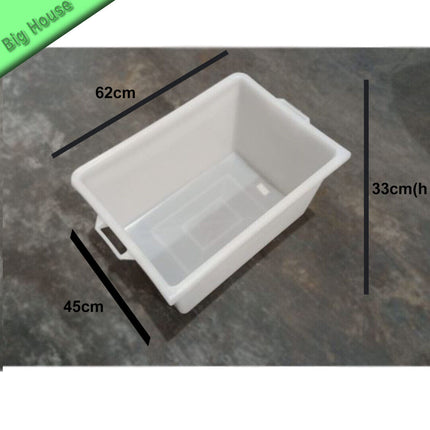 Contenitore Plastica per Alimenti 75L 62x45x33 cm Salvaspazio Trasparente Grande
