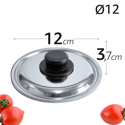 Tomatto Coperchio Acciaio Inox Linea Tomatto Pomello Polipropilene Ø12-36Cm