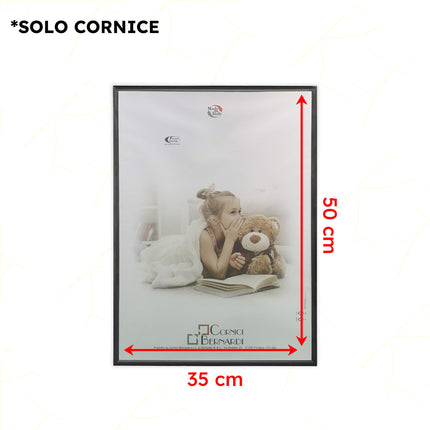 Sicignano Cornice Portafoto Legno Colorato Pannello Mdf Vetro Crilex Orizzontale Verticale 35x50 cm Casalinghi Sicignano