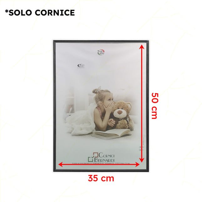 Sicignano Cornice Portafoto Legno Colorato Pannello Mdf Vetro Crilex Orizzontale Verticale 35x50 cm Casalinghi Sicignano