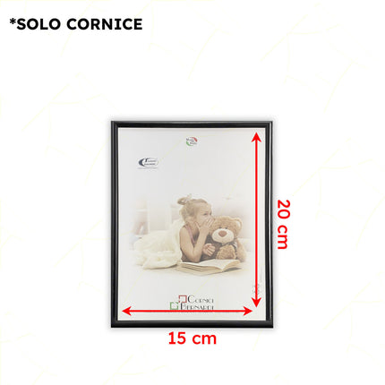 Sicignano Cornice Portafoto Legno Colorato Pannello Mdf Vetro Crilex Orizzontale Verticale 15x20 cm Casalinghi Sicignano