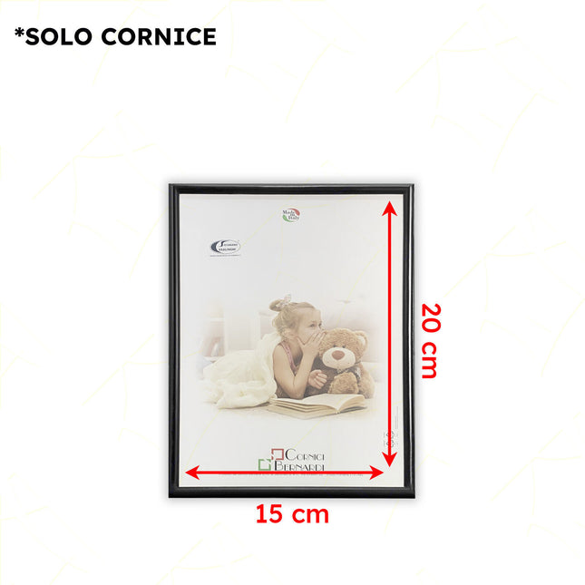Sicignano Cornice Portafoto Legno Colorato Pannello Mdf Vetro Crilex Orizzontale Verticale 15x20 cm Casalinghi Sicignano