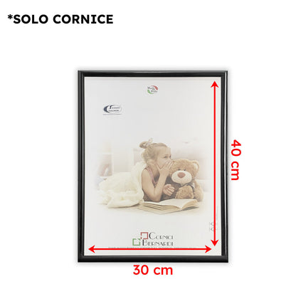 Sicignano Cornice Portafoto Legno Colorato Pannello Mdf Vetro Crilex Orizzontale Verticale 30x40 cm Casalinghi Sicignano