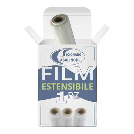 Casalinghi Sicignano Film Estensibile Manuale Trasparente per Imballaggi 1-3-6 Bobine 2,6kg 50cm Anima Ø4,7cm 1 Rotolo Casalinghi Sicignano