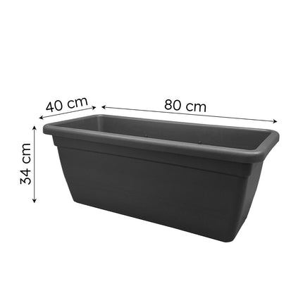 Fioriera Anthea Grande Rettangolare Con Sottovaso 80-100 Cm