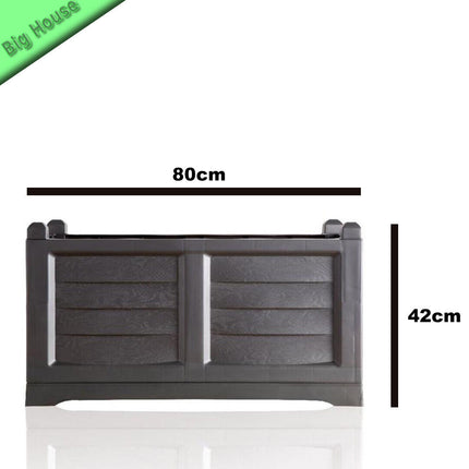 Bama Fioriera In Resina Arredo 80Cm Giardino Per Piante Fiori Grande Elegante