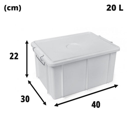 Giganplast Food Box Contenitore Con Coperchio Per Alimenti In Plastica Bianco E Trasparente