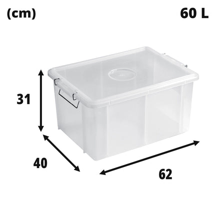 Giganplast Food Box Contenitore Con Coperchio Per Alimenti In Plastica Bianco E Trasparente