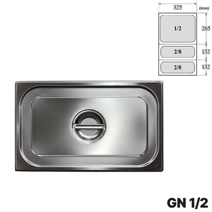 Gastronorm GN 1/3 Vaschette Acciaio Inox Bacinelle Contenitori Vassoio 325x176mm