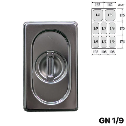 Comas Gastronorm Gn 1/9 Vaschette Acciaio Inox Bacinelle Contenitori Vassoio 176X108Mm
