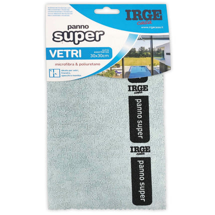 Irge Panno Super 30X30Cm Microfibra Bagno Cucina Inox Vetri Vetri Irge
