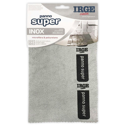 Irge Panno Super 30X30Cm Microfibra Bagno Cucina Inox Vetri Inox Irge