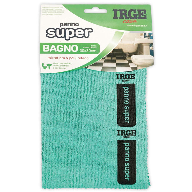 Irge Panno Super 30X30Cm Microfibra Bagno Cucina Inox Vetri Bagno Irge