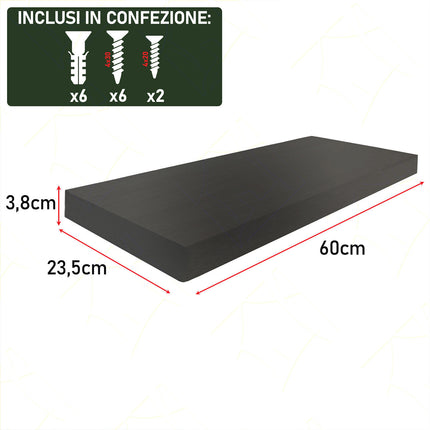 Due Esse Mensola Parete In Legno Naturale Rettangolare E Angolare Varie Misure Con Viti