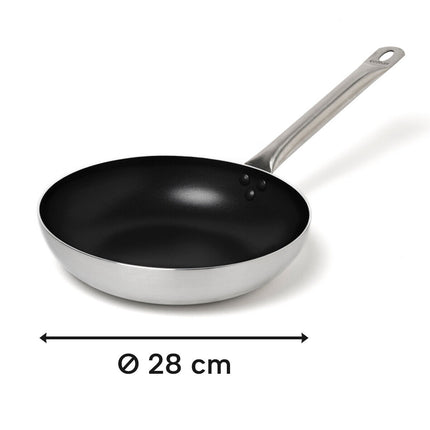Comas Padella Professionale Alluminio Antiaderente 3Mm Con Manico Lungo - Diverse Misure
