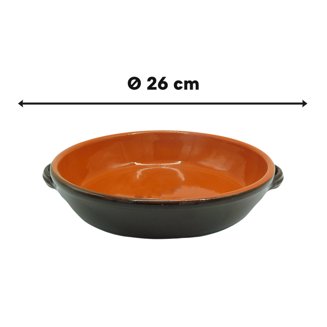 Padella in Terracotta a 2 Manici per Fornello Gas Elettrico Zuppe Carne Stufati