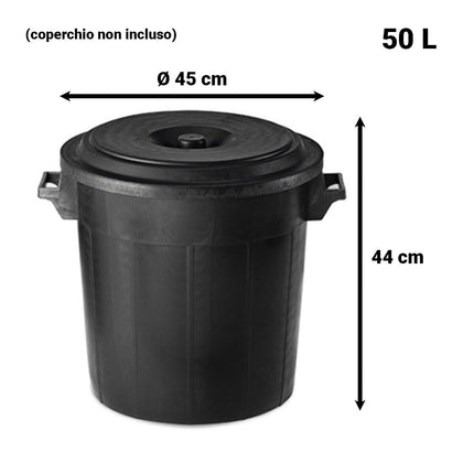 Pattumiera Bidone Spazzatura Cestino Per I Rifiuti Secchi Raccolta Differenziata 50 L Stefanplast