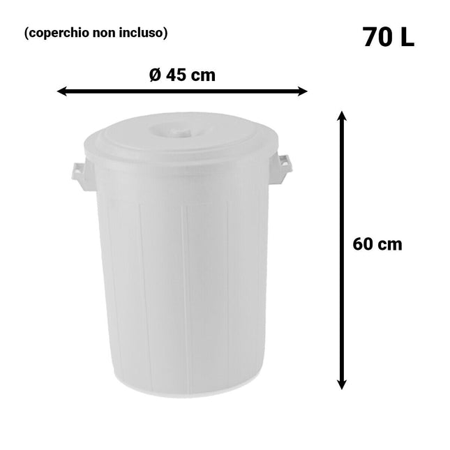 Pattumiera Bidone Spazzatura Cestino Per I Rifiuti Secchi Raccolta Differenziata 70 L Stefanplast