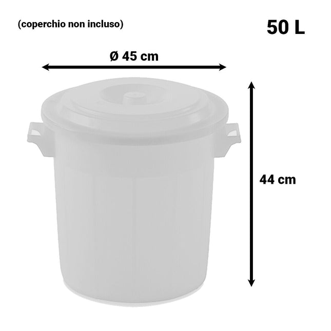 Pattumiera Bidone Spazzatura Cestino Per I Rifiuti Secchi Raccolta Differenziata 50 L Stefanplast
