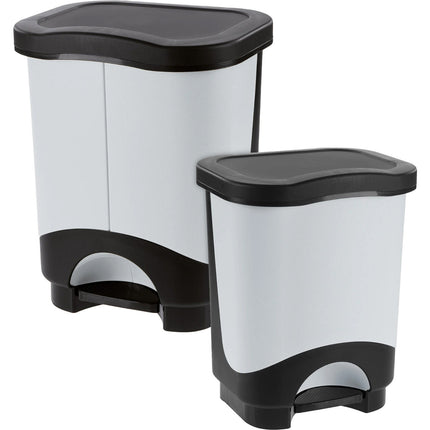 Pattumiera A Pedale Idea Per Casa Ufficio Camera 18L-21L Grigio chiaro Tontarelli