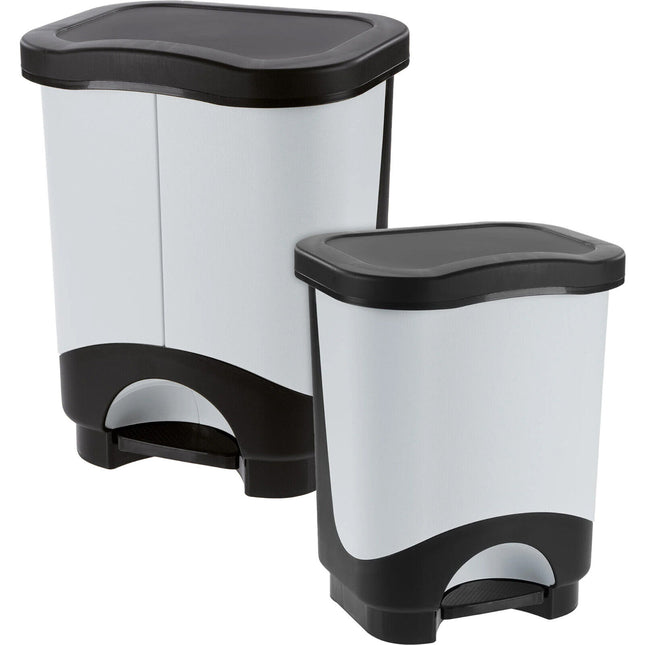 Pattumiera A Pedale Idea Per Casa Ufficio Camera 18L-21L Grigio chiaro Tontarelli