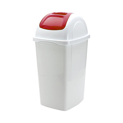 Pattumiera con Coperchio Basculante Europa 33L Bianca in Plastica Resistente