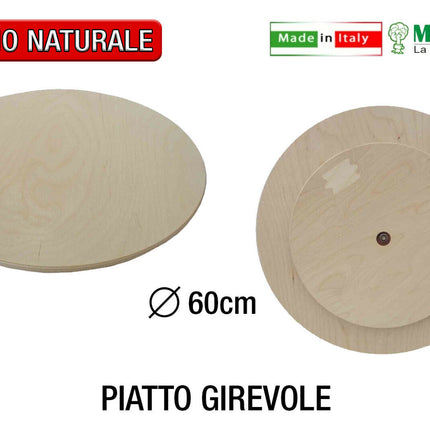 Pedana Girevole In Legno Piatto Rotante Ristorante Antipasto Pizzeria Meeting