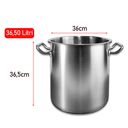 Pentola Master Acciaio Inox Triplo Fondo Gas Elettrico Induzione Made in italy